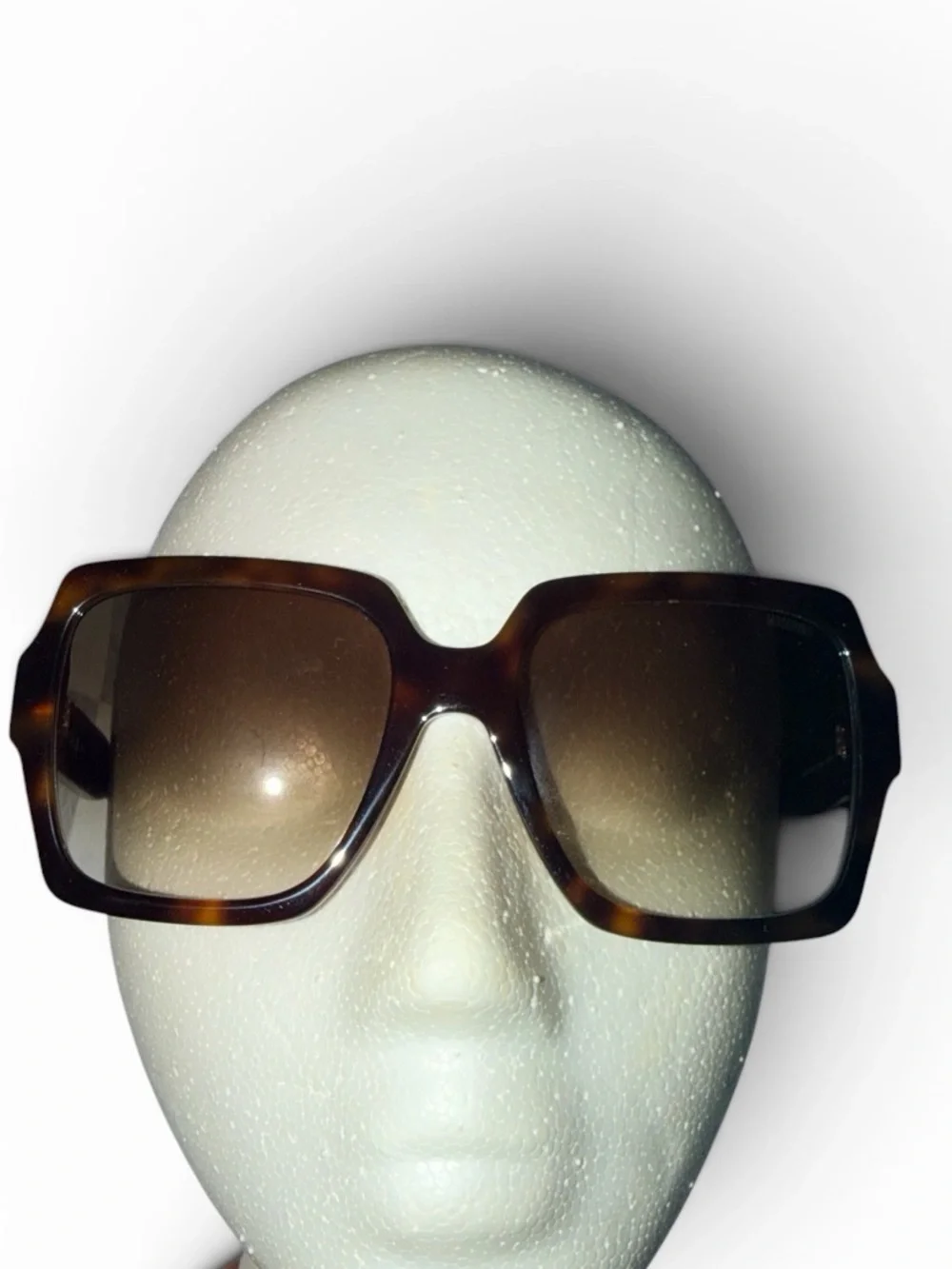Moschino Tortoiseshell Square-Frame Sunglasses with Gradient Lenses